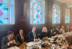 31. октобар 2024. Народни посланик Добрица Веселиновић на округлом столу „Ка јединственом дигиталном тржишту Европске уније: Србија између регулаторних изазова и могућности“